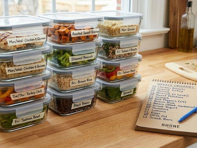 Meal planning and grocery preparation to reduce food costs in retirement
